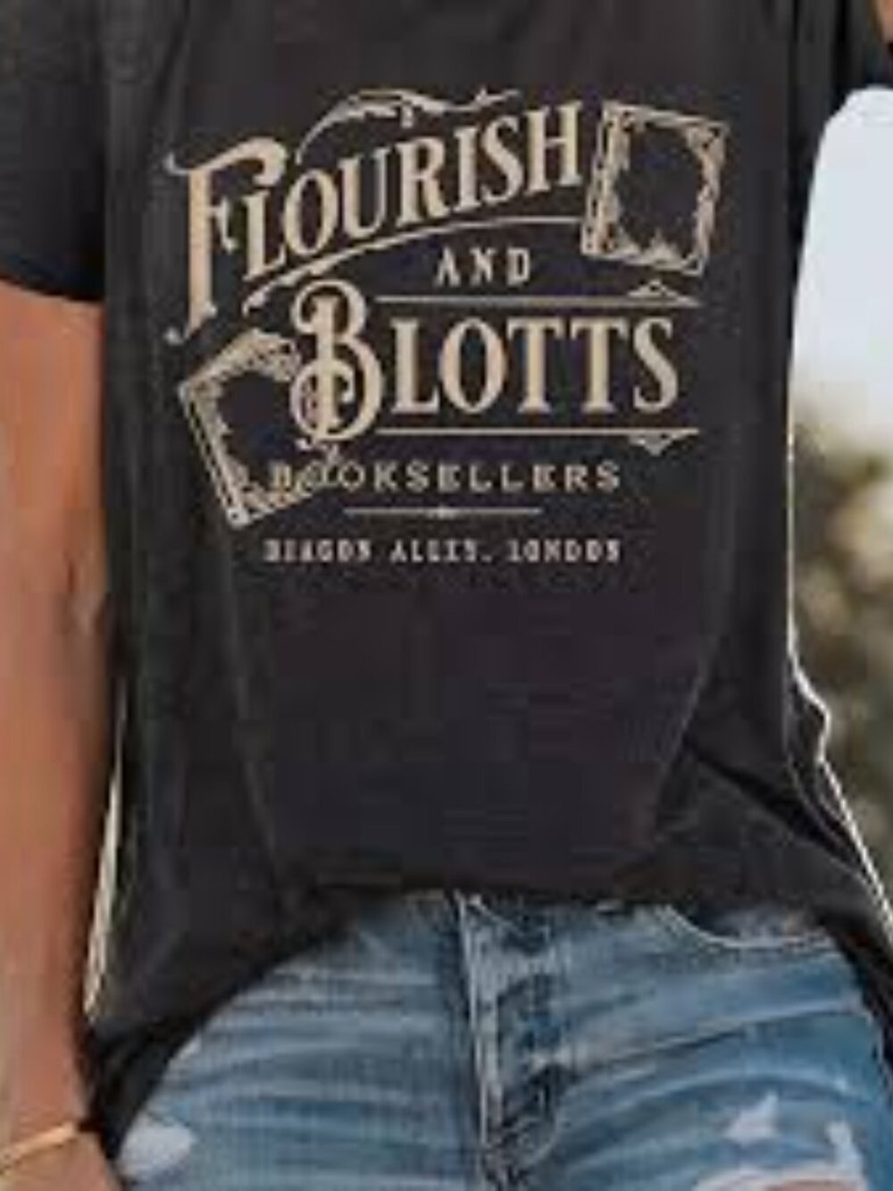 Harry Potter Flourish And Blotts 2024 Legend Vintage Retro Old Graphic Unisex T